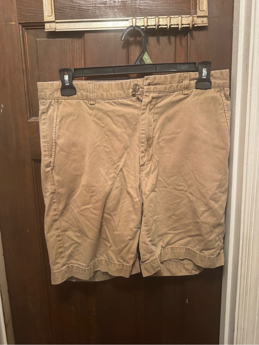 Men's Size 34 Casual Cotton Chino Shorts - Tan